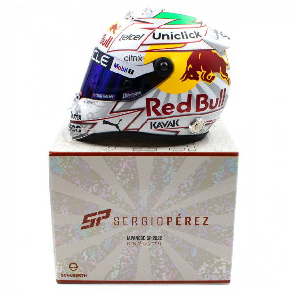 Sergio Pérez Casco en miniatura Fórmula 1 GP de Japón 2022 1/2