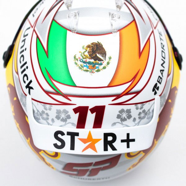 Sergio Pérez miniature helmet Formula 1 Japan GP 2022 1/2