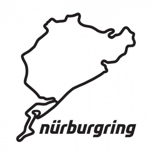 Nürburgring Sticker Nürburgring 12cm nero