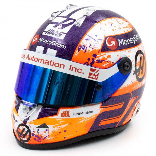 Nico Hülkenberg Casco en miniatura Fórmula 1 2023 1/2
