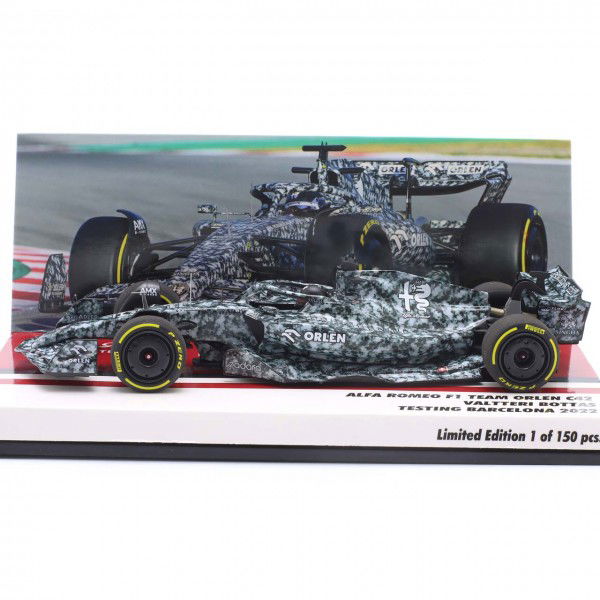 Valtteri Bottas Alfa Romeo F1 Team ORLEN C42 Test Barcelona 2022 1:43