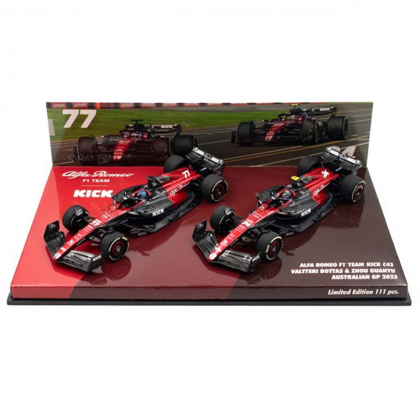 Alfa Romeo F1 Team Stake C43 2023 Bottas / Guanyu Doppel-Set 1:43