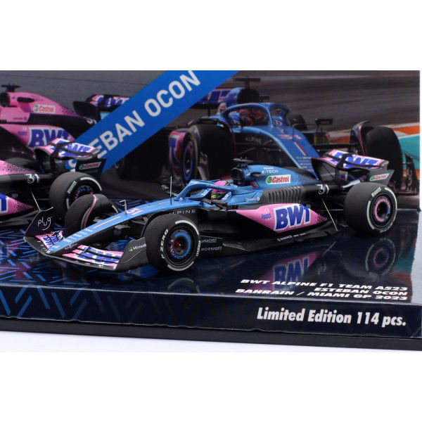 Esteban Ocon Alpine F1 Team A523 Bahrain & Miami GP 2023 Doppel-Set 1:43