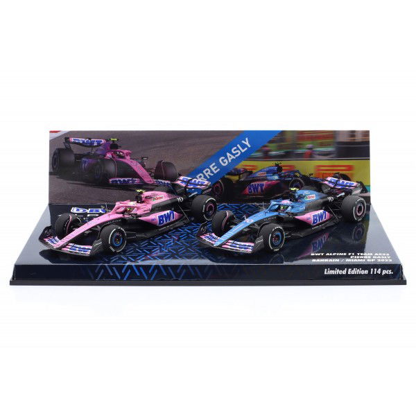 Pierre Gasly Alpine F1 Team A523 Bahrain & Miami GP 2023 Doppel-Set 1:43