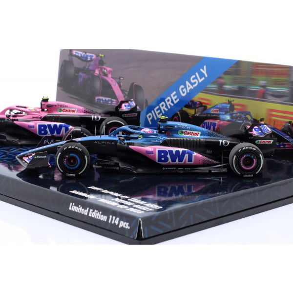 Pierre Gasly Alpine F1 Team A523 Bahrain & Miami GP 2023 Doppel-Set 1:43