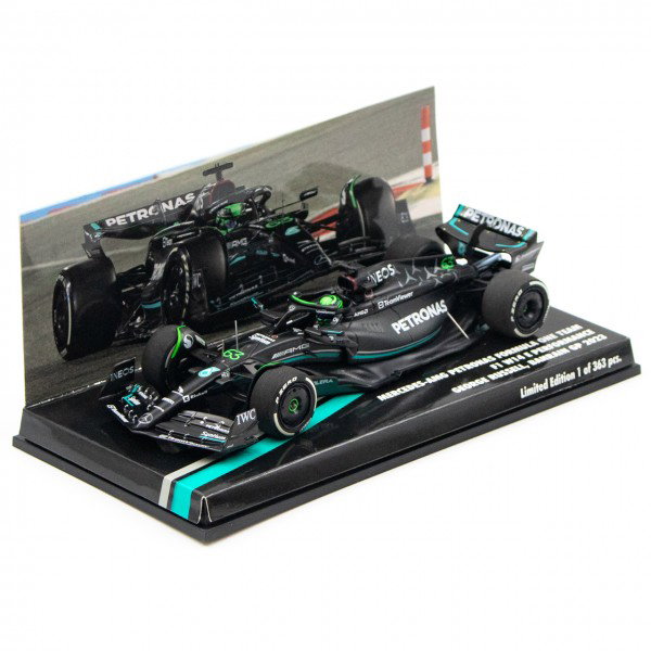 George Russell Mercedes AMG Petronas W14 Formel 1 Bahrain GP 2023 1:43