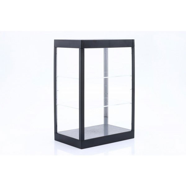 Vetrina con illuminazione a LED per automodelli in scala 1/18, 1/24, 1/43 nera