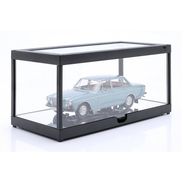 Vitrina individual con iluminación LED para maquetas de coches a escala 1/18 negro