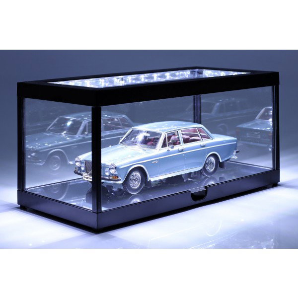 Single display case with LED lighting for 1/18 scale model cars black