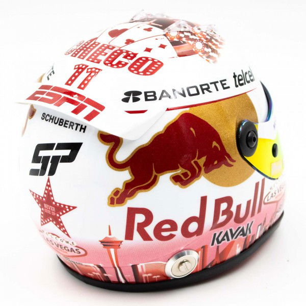 Sergio Pérez miniature helmet Formula 1 Las Vegas GP 2023 1/2