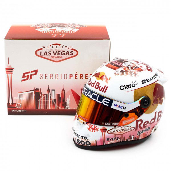 Sergio Pérez miniature helmet Formula 1 Las Vegas GP 2023 1/2
