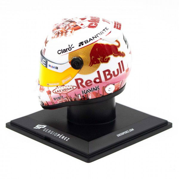Sergio Pérez casco in miniatura Formula 1 GP di Las Vegas 2023 1/4