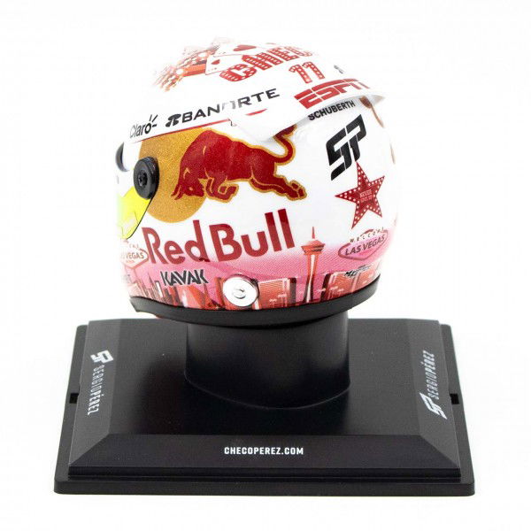 Sergio Pérez miniature helmet Formula 1 Las Vegas GP 2023 1/4