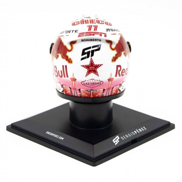 Sergio Pérez casco in miniatura Formula 1 GP di Las Vegas 2023 1/4