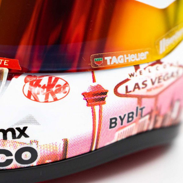 Sergio Pérez miniature helmet Formula 1 Las Vegas GP 2023 1/4