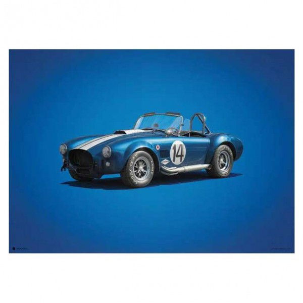 Cartel Shelby-Ford AC Cobra Mk III - Blue -  1965 - Colors of Speed