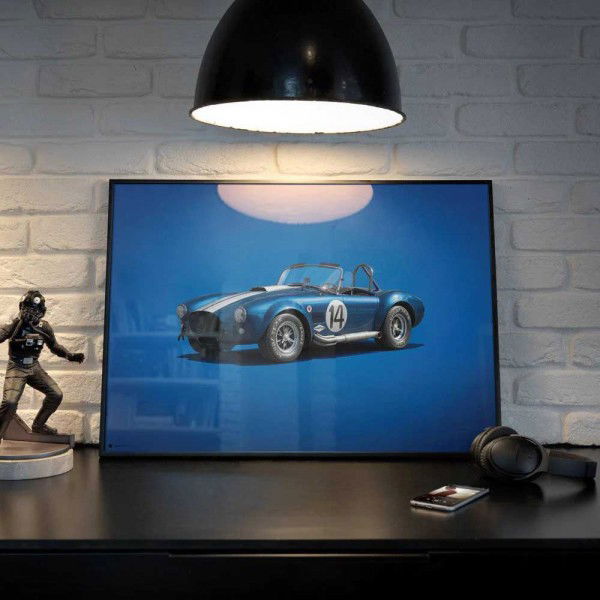 Poster Shelby-Ford AC Cobra Mk III - Blue -  1965 - Colors of Speed