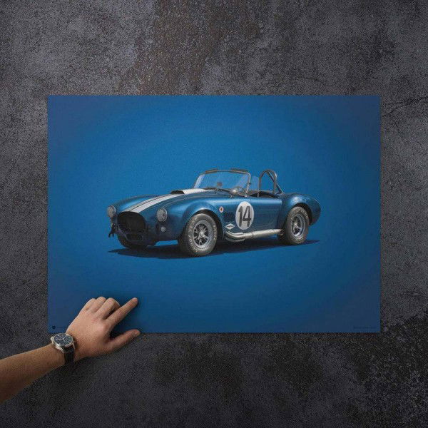 Poster Shelby-Ford AC Cobra Mk III - Blue -  1965 - Colors of Speed