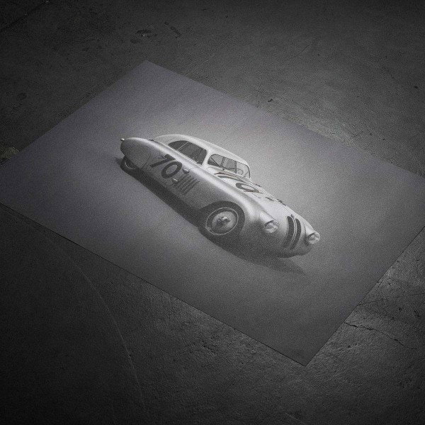 Affiche BMW 328 - Silver - Mille Miglia - 1940  - Colors of Speed