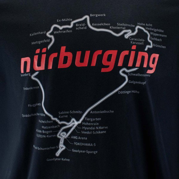 Nürburgring T-Shirt Racetrack schwarz