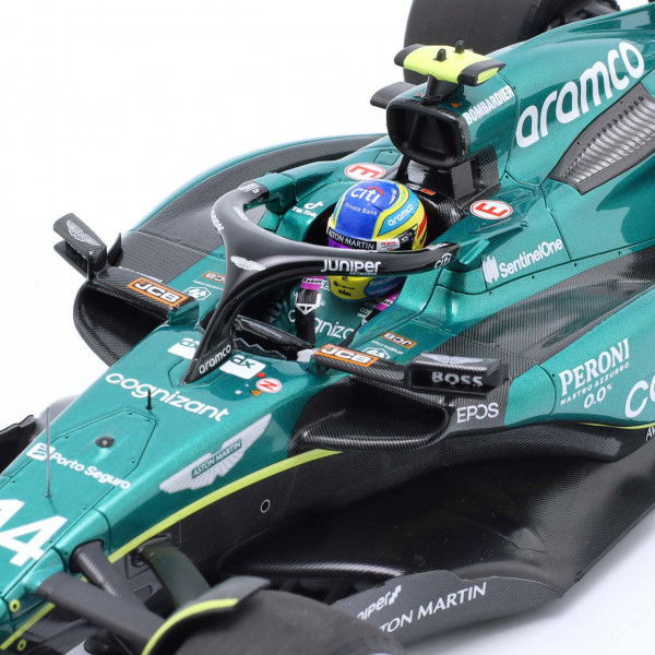 Fernando Alonso Aston Martin AMR23 Formel 1 Bahrain GP 2023 1:18