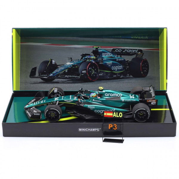 Fernando Alonso Aston Martin AMR23 Formel 1 Bahrain GP 2023 1:18