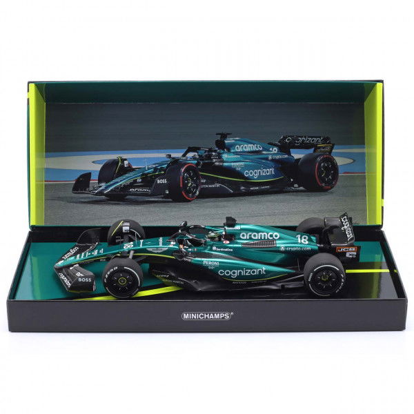 Lance Stroll Aston Martin Cognizant AMR23 Formel 1 Bahrain GP 2023 1:18