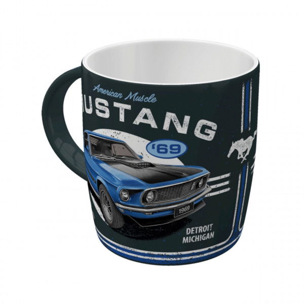 Tasse Ford Mustang - 1969 Mach 1 bleu