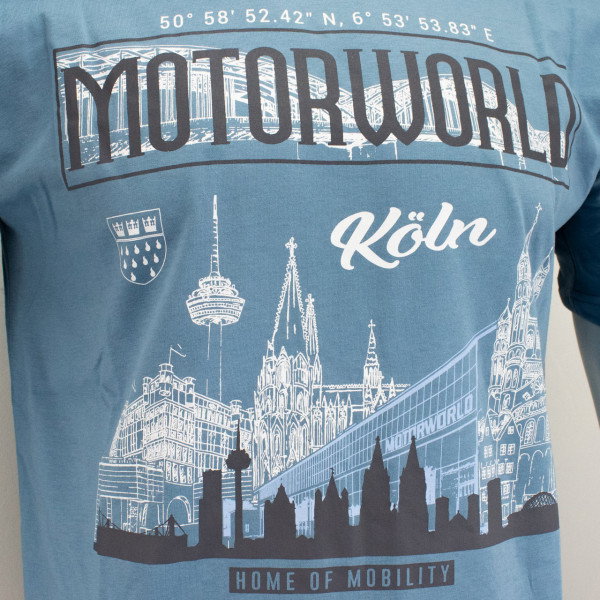 Motorworld Maglietta Colonia Skyline blu