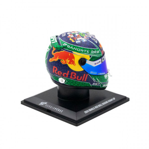 Sergio Pérez miniature helmet Formula 1 Miami GP 2024 1/4