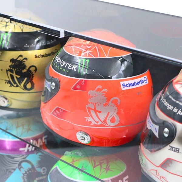 Vitrine pour casques à l'échelle 1/2 ou modèles réduits à l'échelle 1/18 noir