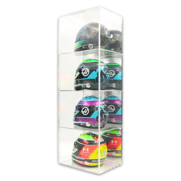 Vitrina para 4 cascos a escala 1/2 espejo