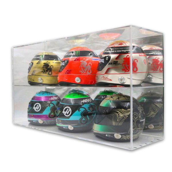Vitrina para cascos a escala 1/2 o maquetas de coches a escala 1/18 espejo