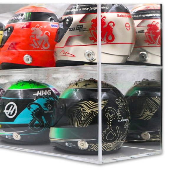 Vitrine pour casques à l'échelle 1/2 ou modèles réduits à l'échelle 1/18 miroir
