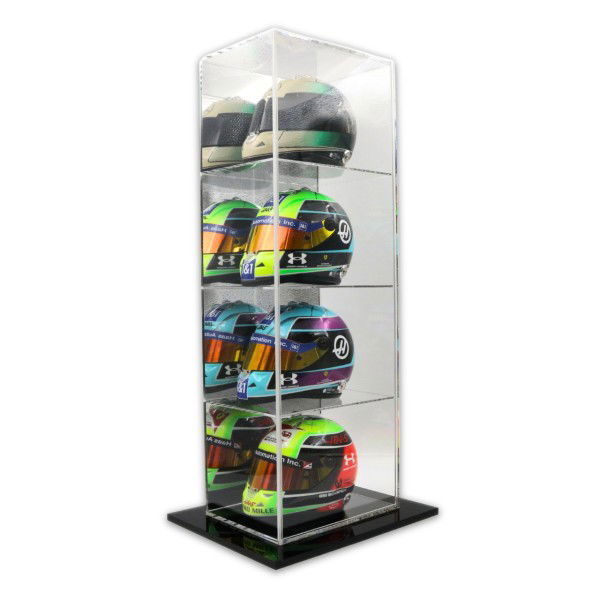 Vitrina de pie para 4 cascos a escala 1/2 espejo