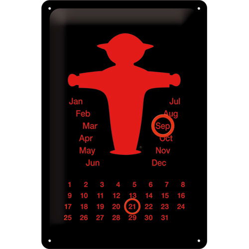 Blechschild Ampelmann rot 20x30cm