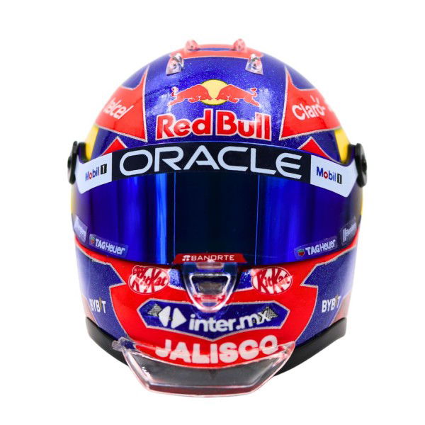 Sergio Pérez Miniaturhelm Formel 1 Mexiko GP 2024 1:4