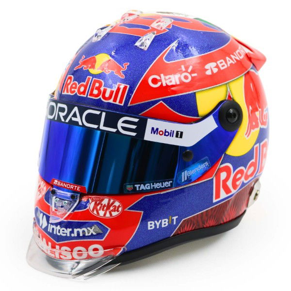 Sergio Pérez Miniaturhelm Formel 1 Mexiko GP 2024 1:2