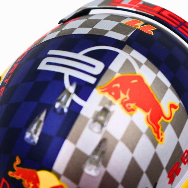 Sergio Pérez Miniaturhelm Formel 1 Silverstone GP 2024 1:4