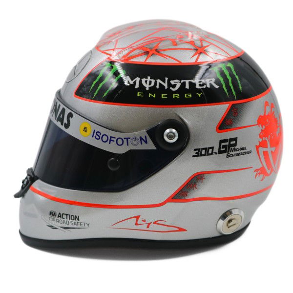 Michael Schumacher Casque Platinum Spa 300e GP 2012 1/2