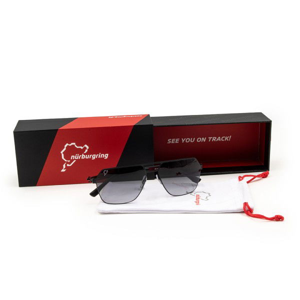 Nürburgring Sonnenbrille Hohe Acht schwarz/rot