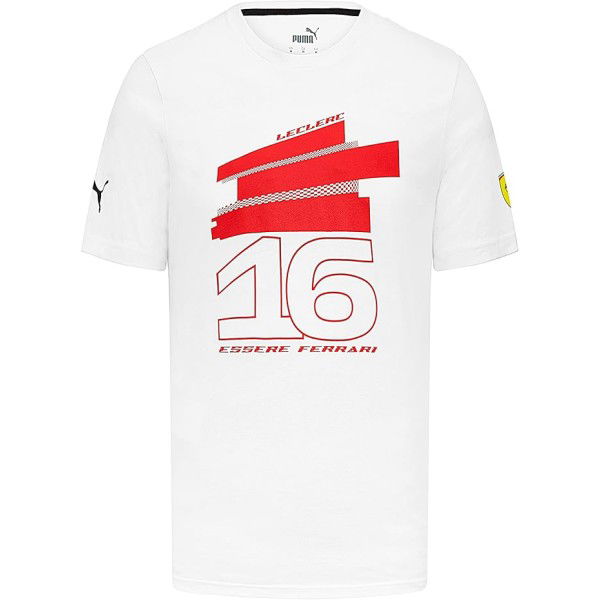Scuderia Ferrari Leclerc Maglietta bianco