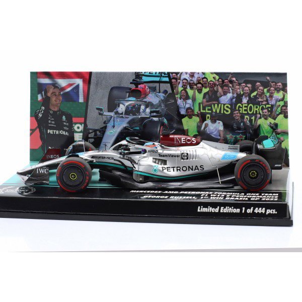 George Russell Mercedes AMG Petronas W13 Formula 1 Winner Brazil