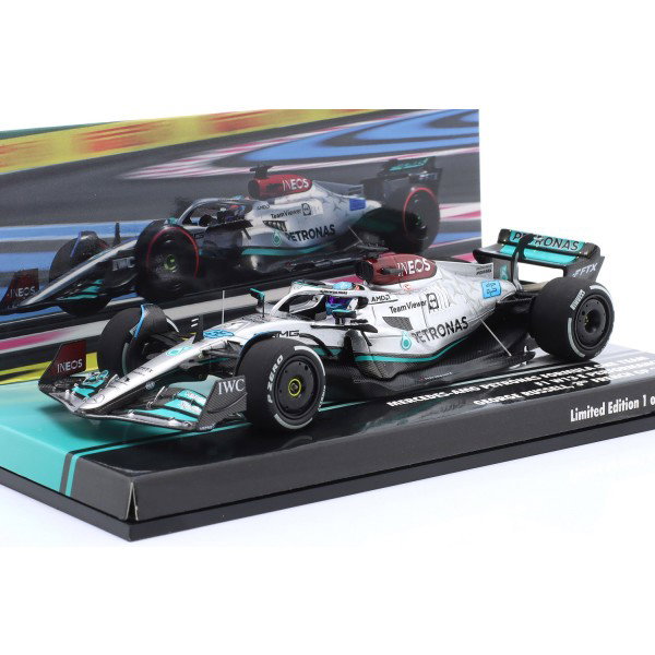 George Russell Mercedes AMG Petronas W13 Formula 1 French GP 2022