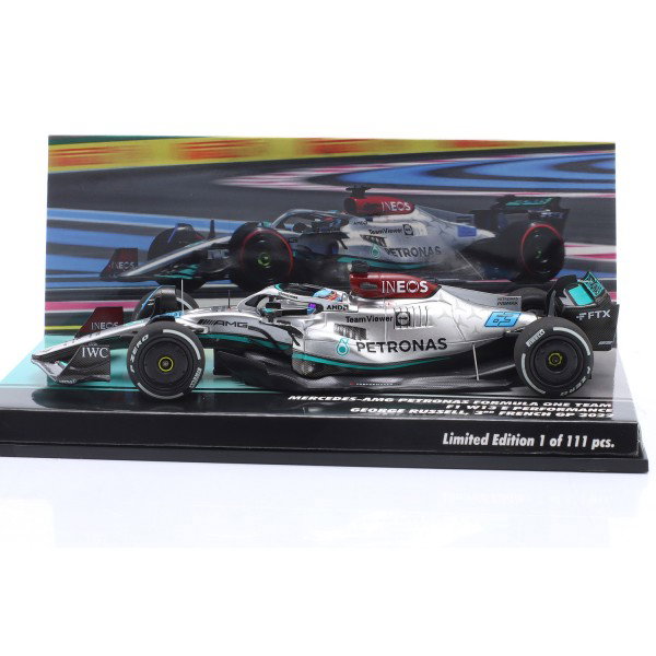 George Russell Mercedes AMG Petronas W13 Formula 1 French GP 2022