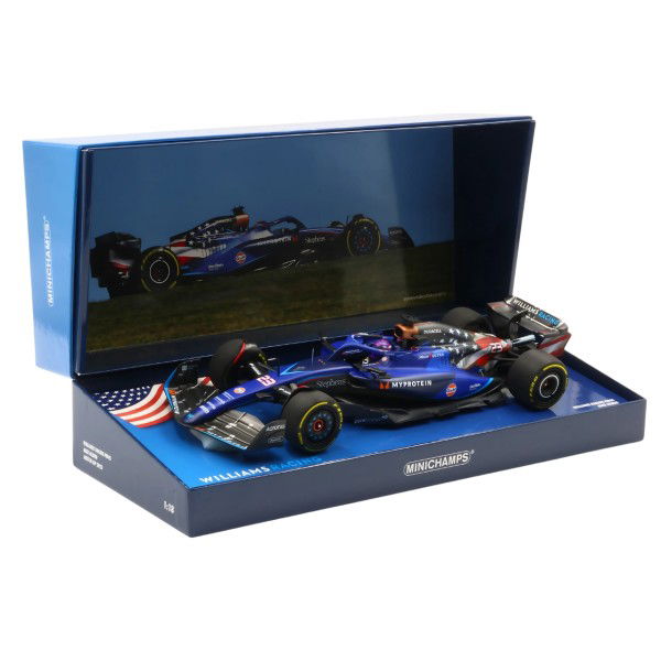 Alexander Albon Williams Racing FW45 Formel 1 Austin GP 2023 1:18