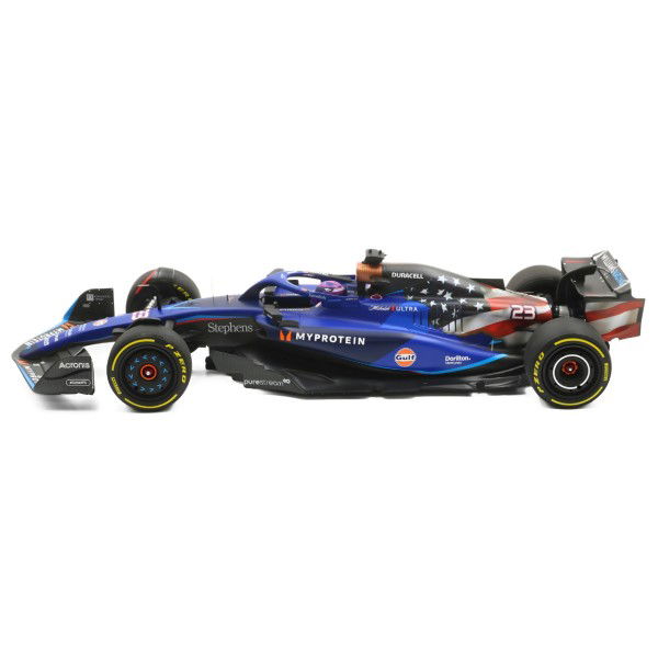 Alexander Albon Williams Racing FW45 Formel 1 Austin GP 2023 1:18