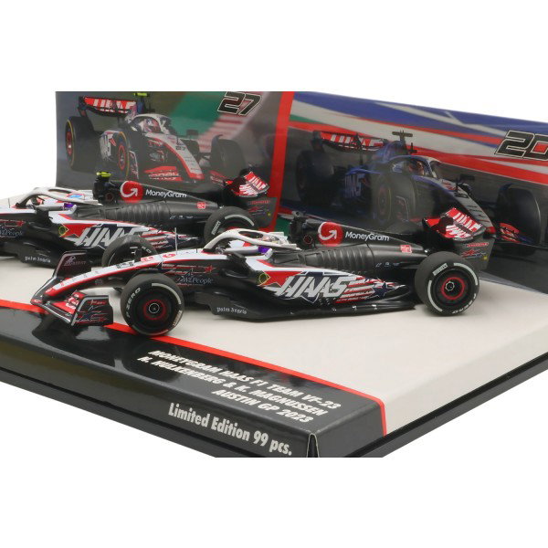 Haas F1 Team Hülkenberg / Magnussen Austin GP 2023 Doppel-Set 1:43