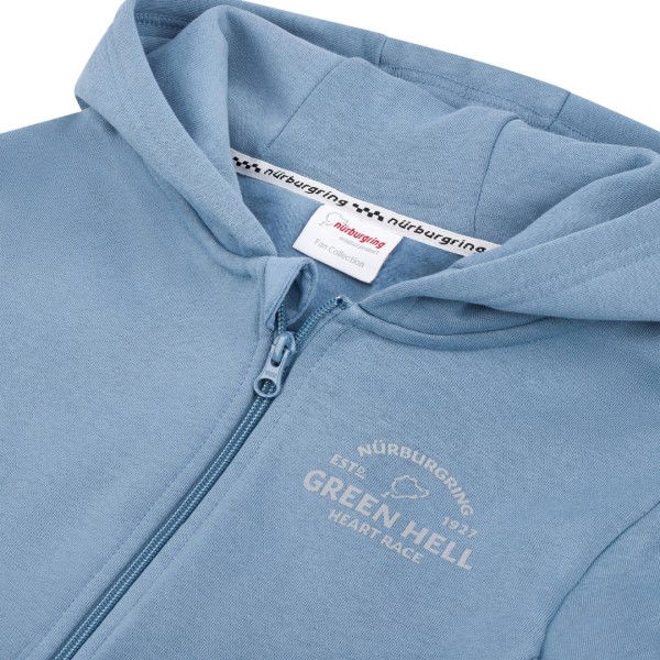 Nürburgring Kinder Kapuzensweatjacke Technical blau