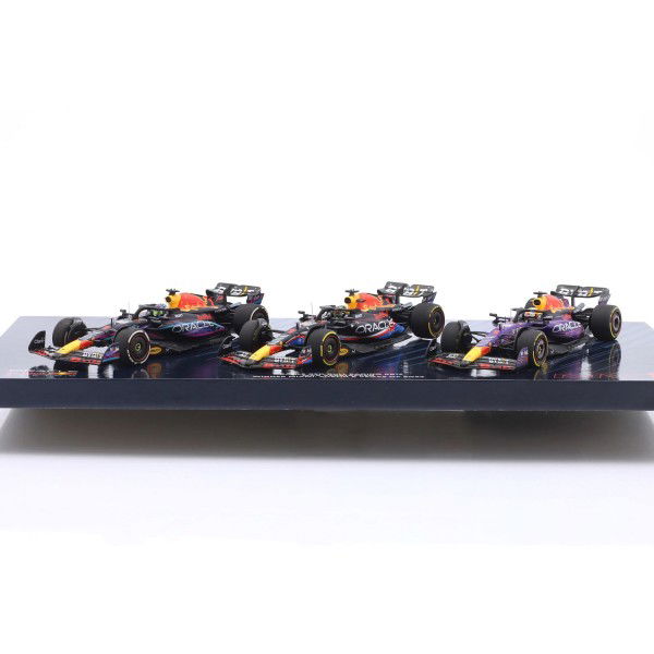 Red Bull Racing Verstappen Sieger Miami, Austin, Las Vegas GP 2023 3er-Set 1:43
